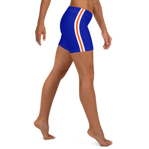Women's EPIC Tech Shorts | Deep Royal - Orange-White Stripes | Regular Waist | Sizes: XS - 3XL