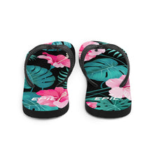 Load image into Gallery viewer, Unisex EPIC Flip-Flops | Pink Hibiscus | Sizes: Men&#39;s 6-11 and Women&#39;s 7-12