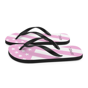 Unisex EPIC Flip-Flops | Pink-White Stripes | Sizes: Men's 6-11 and Women's 7-12