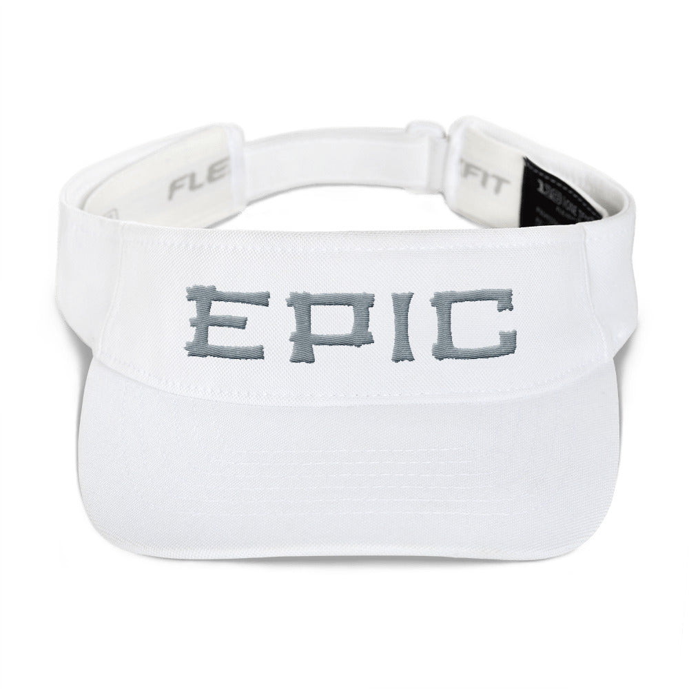 EPIC Tech Visor | White | Adjustable | Grey-White Tiki Epic | One Size Fits Most