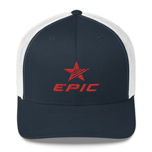 Load image into Gallery viewer, EPIC Retro Mesh Cap | Navy-White | Adjustable | Red Epic-Epic Star | One Size Fits Most
