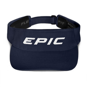 EPIC Tech Visor | Navy | Adjustable | White Epic | One Size Fits Most