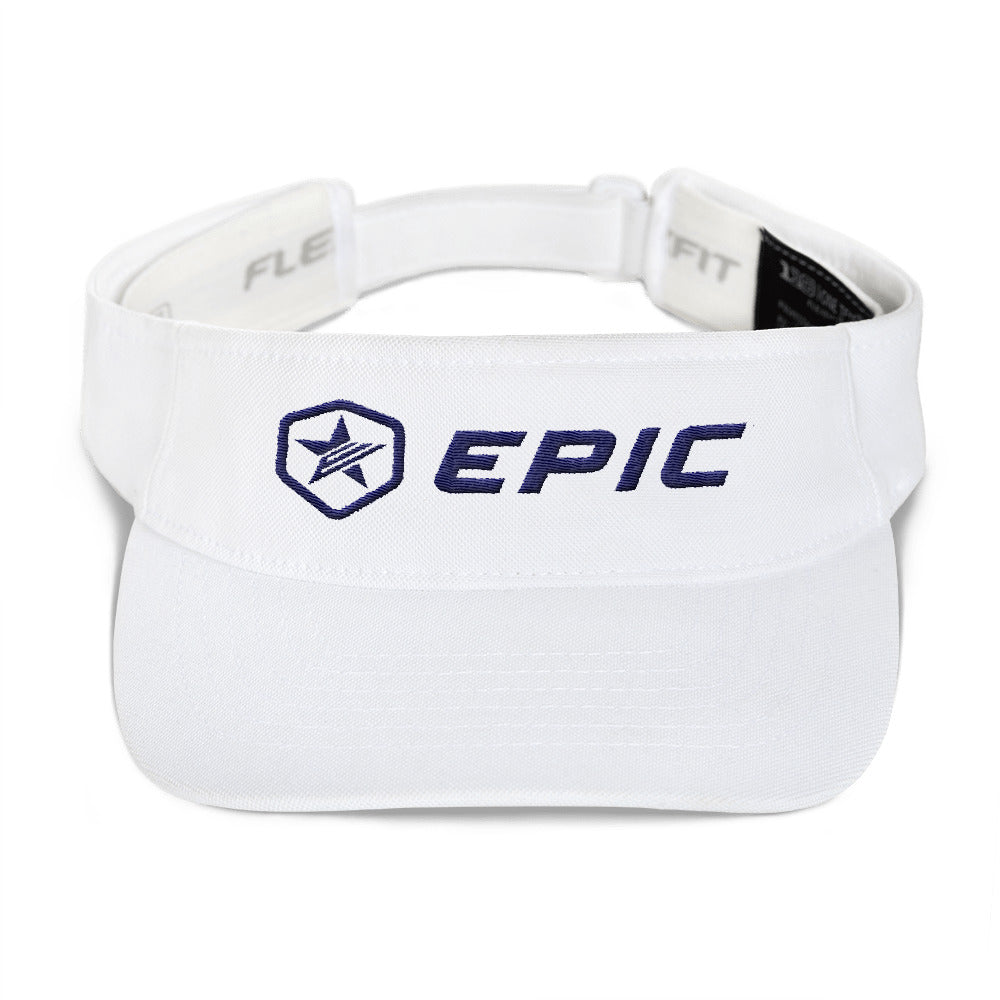 EPIC Tech Visor | White | Adjustable | Navy Epic-Epic Hex Star | One Size Fits Most