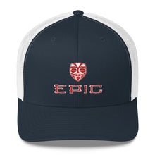 Load image into Gallery viewer, EPIC Retro Mesh Cap | Navy-White | Adjustable | Red-White Tiki Epic-Epic Tiki | One Size Fits Most