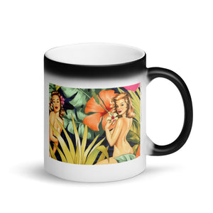 Magic Mug Color Changing Coffee Mug | Matte Black-White | EPIC Pin Up Girls | Sizes: 11 oz.