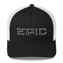 Load image into Gallery viewer, EPIC Retro Mesh Cap | Black-White | Adjustable | Black-White Tiki Epic | One Size Fits Most