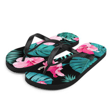 Load image into Gallery viewer, Unisex EPIC Flip-Flops | Pink Hibiscus | Sizes: Men&#39;s 6-11 and Women&#39;s 7-12