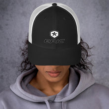 Load image into Gallery viewer, EPIC Retro Mesh Cap | Black-White | Adjustable | Black-White Epic-Epic Hex Star | One Size Fits Most