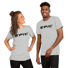 Load image into Gallery viewer, Unisex EPIC Short Sleeve Crew Neck T-Shirt | Athletic Heather | Contemporary Fit | Black Epic | Sizes: S - 4XL