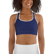 Load image into Gallery viewer, Women&#39;s EPIC Tech Sports Bra | Navy | Scoop Neck - Racerback | Sizes: XS - 2XL (back view)