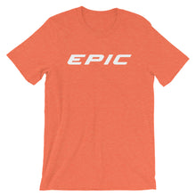 Load image into Gallery viewer, Unisex EPIC Short Sleeve Crew Neck T-Shirt | Heather Orange | Contemporary Fit | White Epic | Sizes: S - 4XL