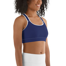 Load image into Gallery viewer, Women&#39;s EPIC Tech Sports Bra | Navy | Scoop Neck - Racerback | Sizes: XS - 2XL (back view)