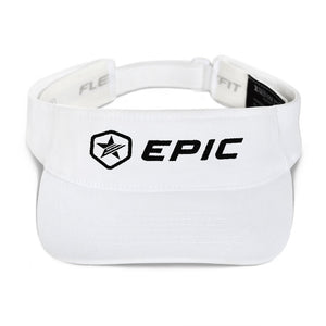 EPIC Tech Visor | White | Adjustable | Black Epic-Epic Hex Star | One Size Fits Most