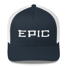 Load image into Gallery viewer, EPIC Retro Mesh Cap | Navy-White | Adjustable | White Tiki Epic | One Size Fits Most