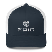 Load image into Gallery viewer, EPIC Retro Mesh Cap | Navy-White | Adjustable | White Tiki Epic-Epic Tiki | One Size Fits Most