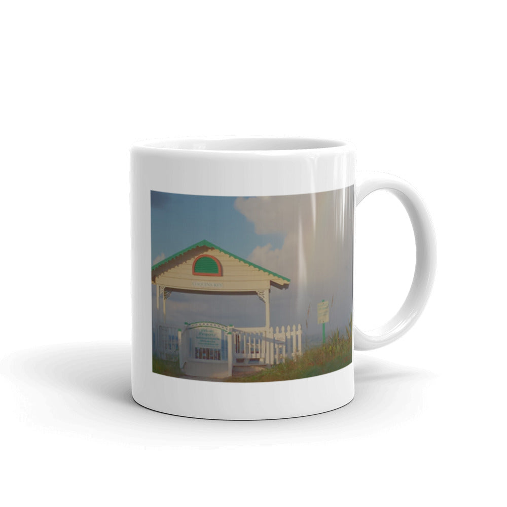 Coffee Mug | White | EPIC Coquina Key Walkover Rainbow | Sizes: 11 oz. and 15 oz.