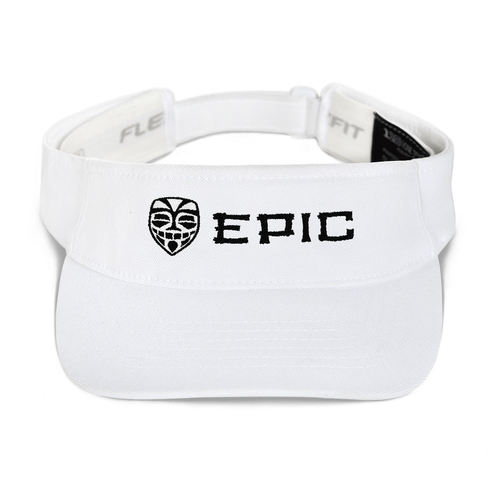 EPIC Tech Visor | White | Adjustable | Black-White Tiki Epic-Epic Tiki | One Size Fits Most