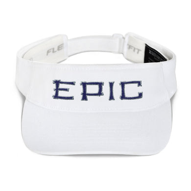 EPIC Tech Visor | White | Adjustable | Navy-Grey Tiki Epic | One Size Fits Most