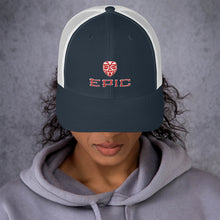 Load image into Gallery viewer, EPIC Retro Mesh Cap | Navy-White | Adjustable | Red-White Tiki Epic-Epic Tiki | One Size Fits Most