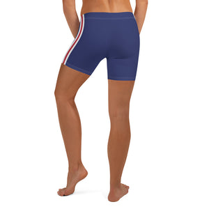 Women's EPIC Tech Shorts | Navy - Red-White Stripes | Regular Waist | Sizes: XS - 3XL