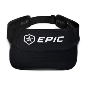 EPIC Tech Visor | Black | Adjustable | White Epic-Epic Hex Star | One Size Fits Most