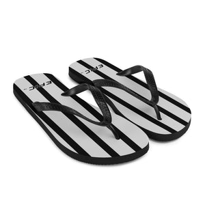 Unisex EPIC Flip-Flops | Grey-Black Stripes | Sizes: Men's 6-11 and Women's 7-12