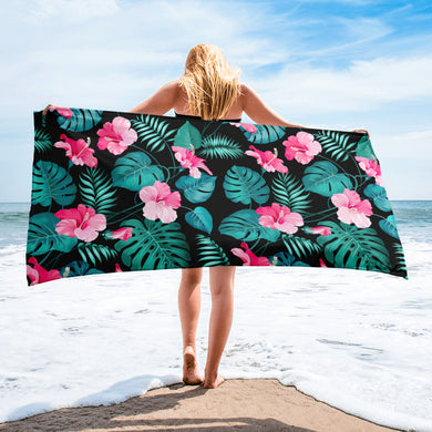Super Soft Beach Towel | EPIC Pink Hibiscus | 30