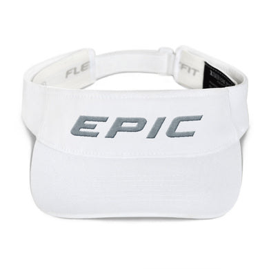 EPIC Tech Visor | White | Adjustable | Grey Epic | One Size Fits Most