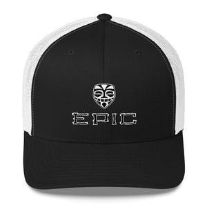 EPIC Retro Mesh Cap | Black-White | Adjustable | Black-White Tiki Epic-Epic Tiki | One Size Fits Most