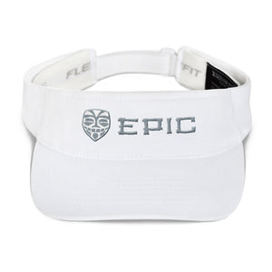 EPIC Tech Visor | White | Adjustable | Grey-White Tiki Epic-Epic Tiki | One Size Fits Most