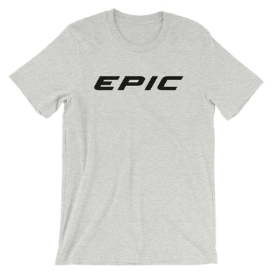 Unisex EPIC Short Sleeve Crew Neck T-Shirt | Athletic Heather | Contemporary Fit | Black Epic | Sizes: S - 4XL