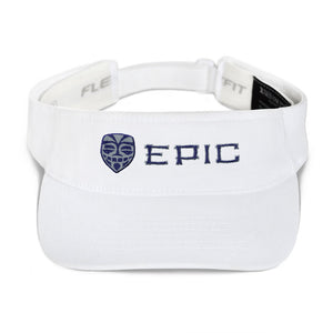 EPIC Tech Visor | White | Adjustable | Navy-Grey Tiki Epic-Epic Tiki | One Size Fits Most