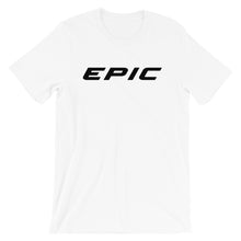 Load image into Gallery viewer, Unisex EPIC Short Sleeve Crew Neck T-Shirt | White | Contemporary Fit | Black Epic | Sizes: XS - 4XL