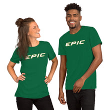 Load image into Gallery viewer, Unisex EPIC Short Sleeve Crew Neck T-Shirt | Kelly Green | Contemporary Fit | White-Gold Epic | Sizes: S - 4XL