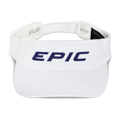 EPIC Tech Visor | White | Adjustable | Navy Epic | One Size Fits Most